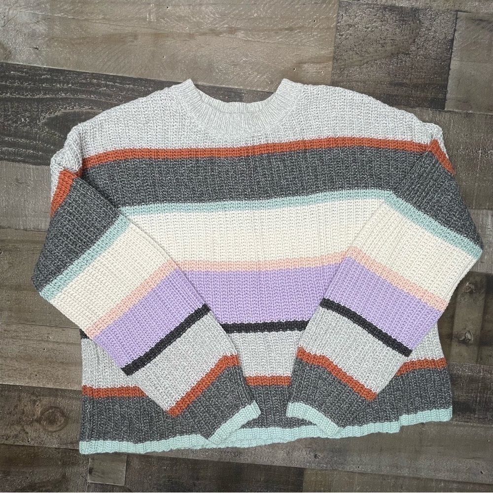 American Eagle Oversized Striped Crewneck Sweater size XS